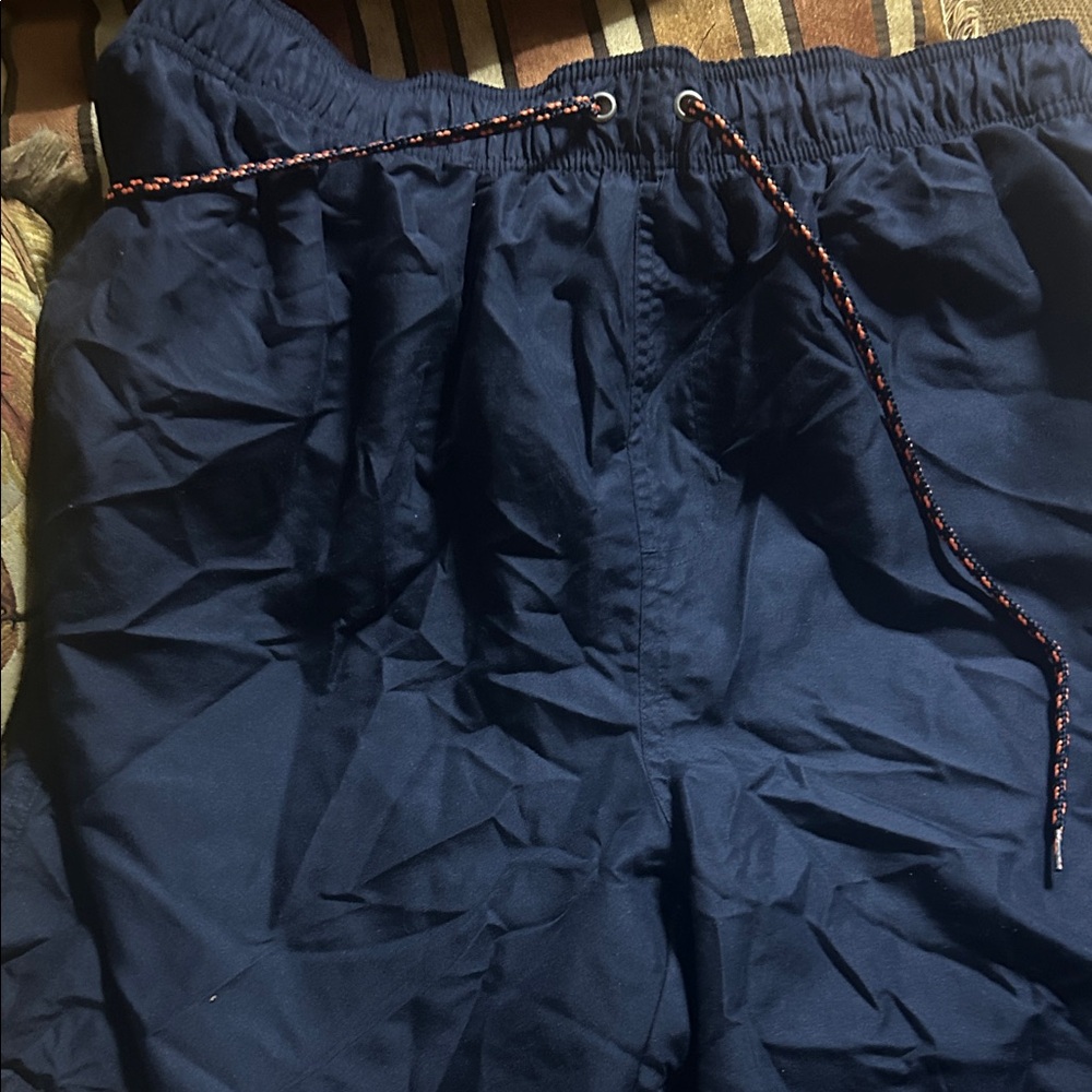 Navy and Orange Athletic Shorts